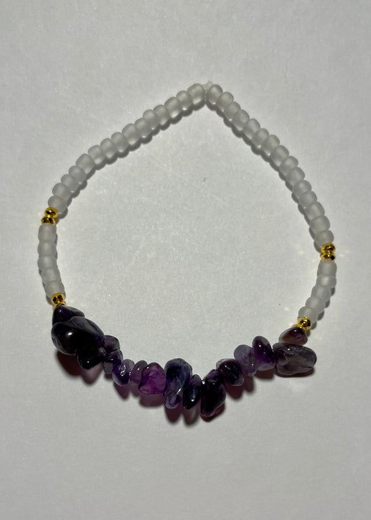 Amethyst Crystal Glow Bracelet