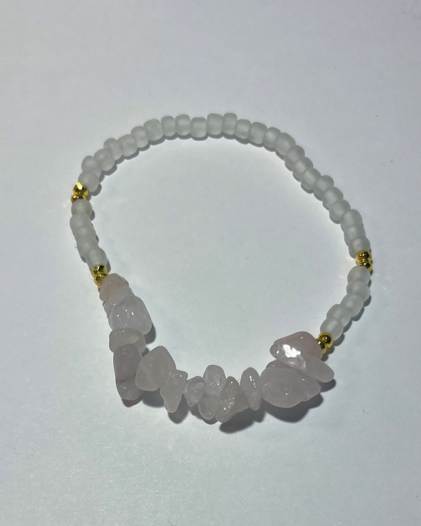 Rose Quartz Crystal Glow Bracelet
