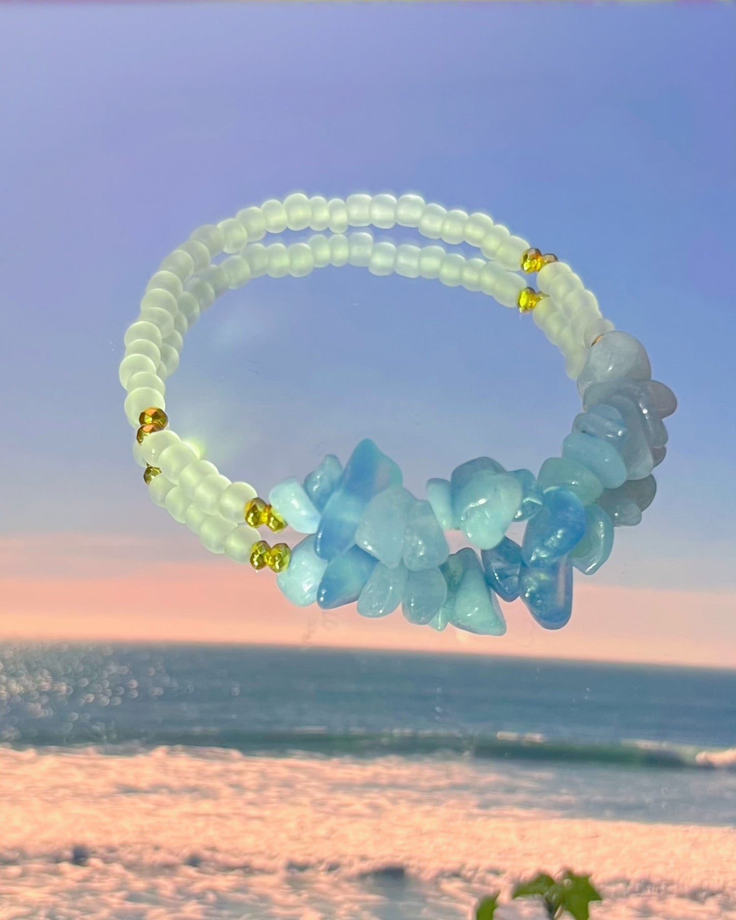 Aquamarine Crystal Glow Bracelet