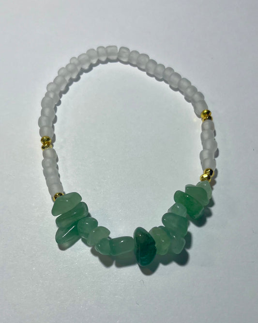 Green Aventurine Agate Crystal Glow Bracelet