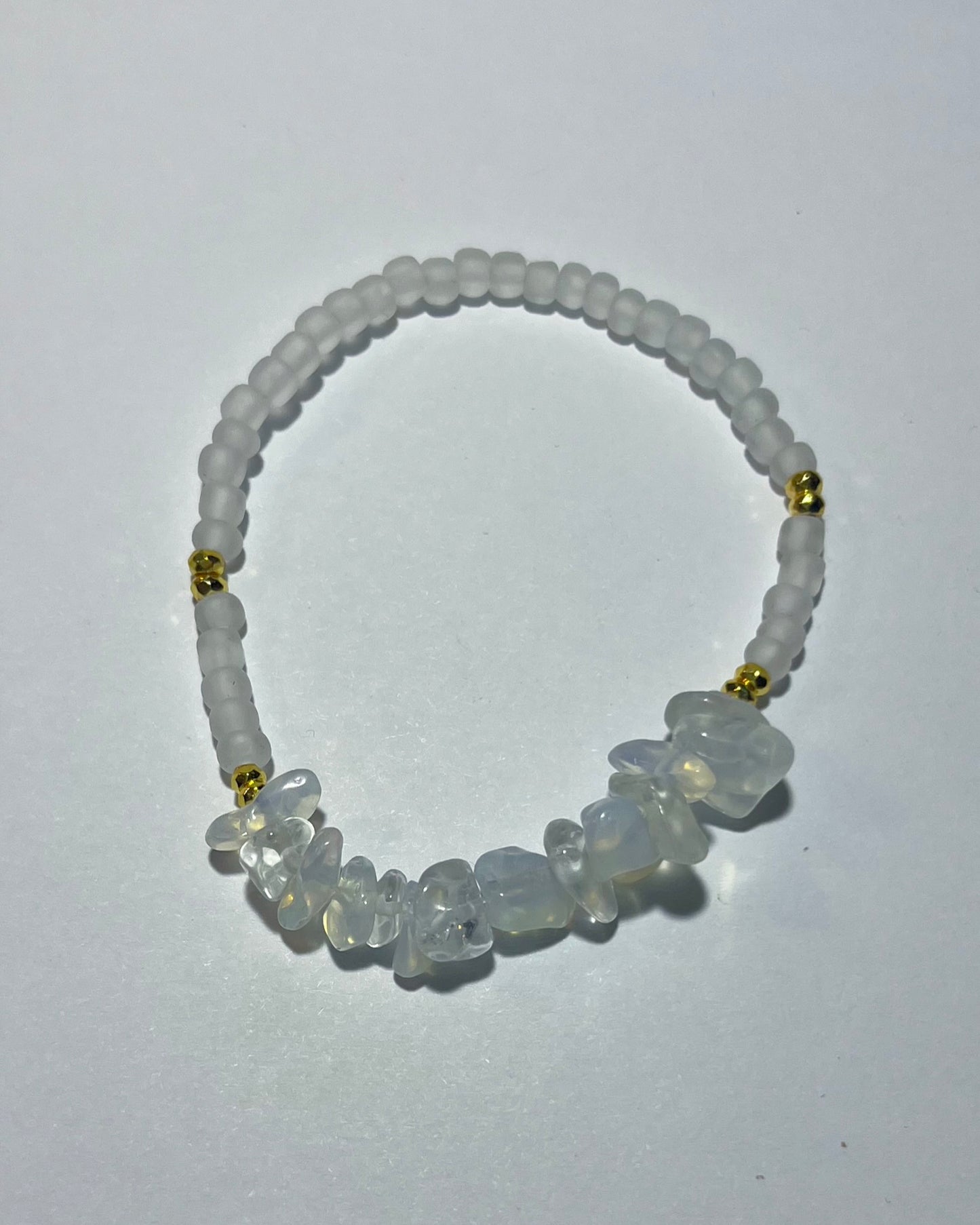 White Opal Crystal Glow Bracelet