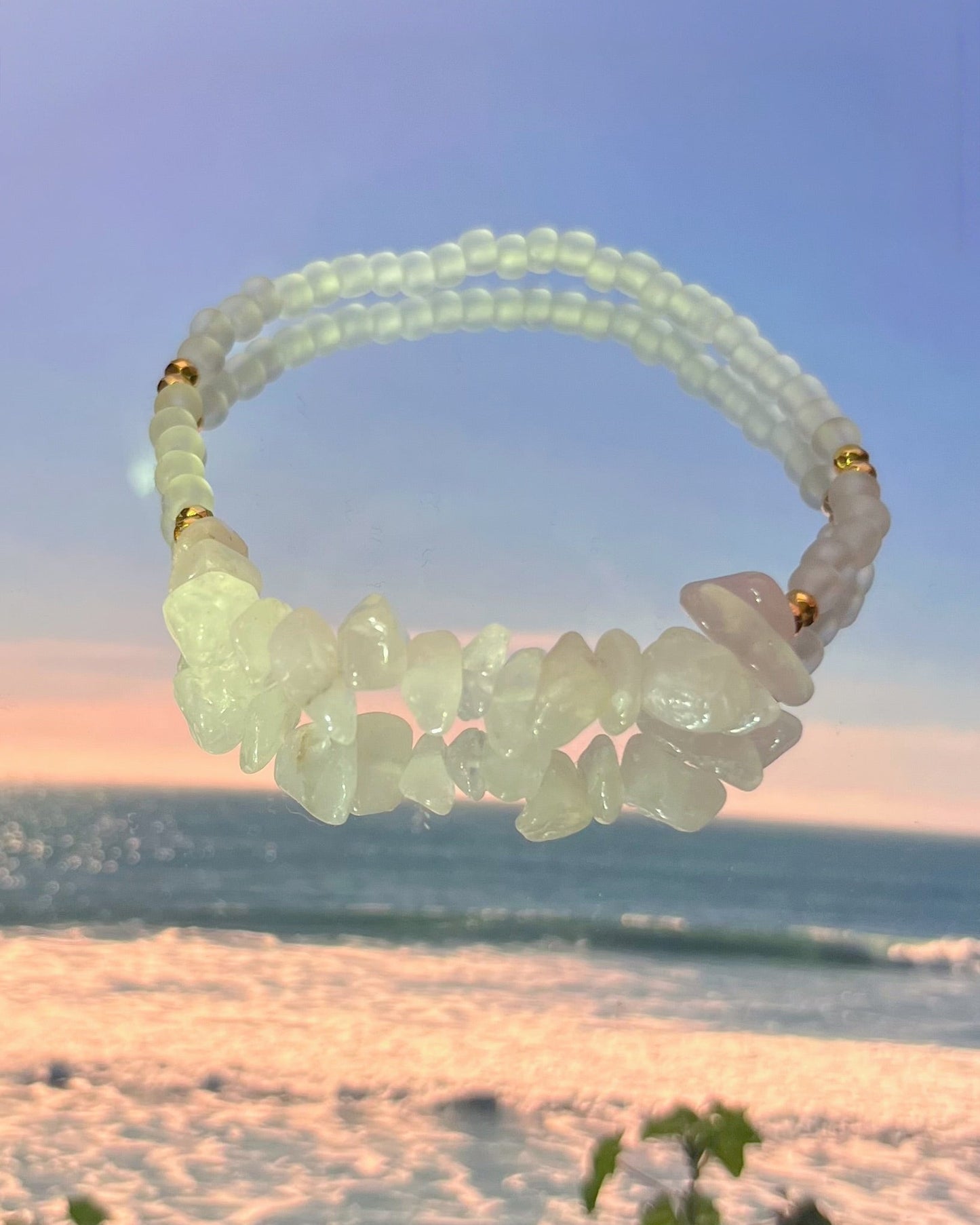 Rose Quartz Crystal Glow Bracelet