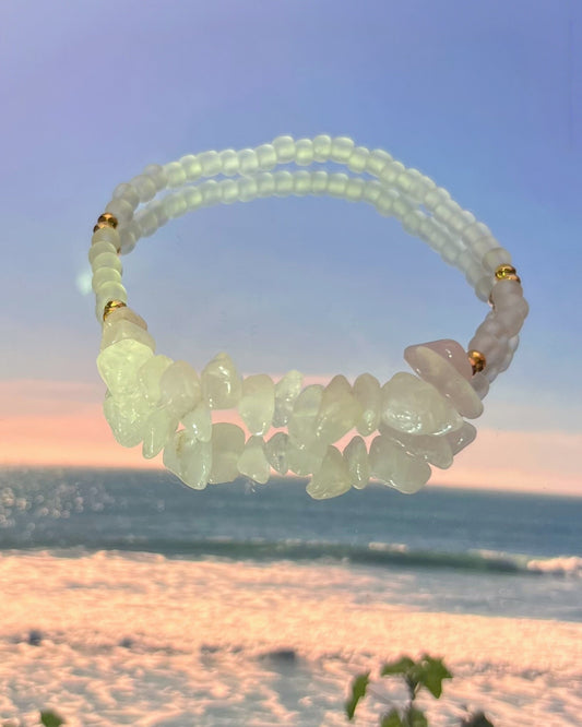Rose Quartz Crystal Glow Bracelet